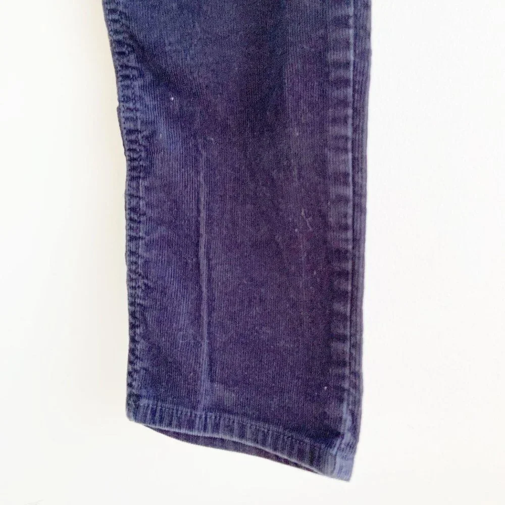 Lands' End Canvas 1963 Low Rise Slim Leg Navy Corduroy Pants - Picture 5 of 16